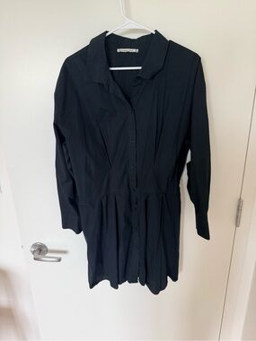 Abercrombie & Fitch Black Button-Front Tunic Dress